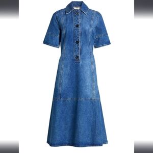 CO Denim Shirt Dress Size Medium. New with small defect. Midi Length!